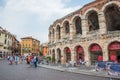 Piazza Bra and Arena di Verona urban view