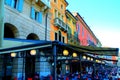 VERONA, ITALY - JULY 17, 2023: Buildings in Piazza Bra