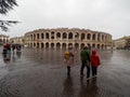 Piazza Bra square and the Roman Arena, Verona, Italy