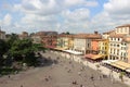 Piazza Bra from the top of the Arena Verona Italy