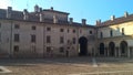 Piazza Castello inside the ducal palace of Mantua Royalty Free Stock Photo