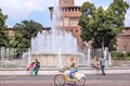 Piazza Castello in Milan , Italy in a summer day Royalty Free Stock Photo