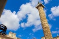 Marcus Aurelius Column at Piazza Colonna Rome Italy Royalty Free Stock Photo