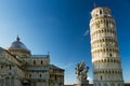 Piazza dei Miracoli with leaning tower, Pisa, Tuscany, Italy