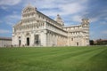 Piazza dei miracoli of Pisa. Cathedral, leaning tower of the Tus