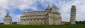 Piazza dei Miracoli - Pisa panoramic view Royalty Free Stock Photo