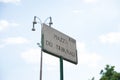 Piazza Dei Tribunali, Roman Street Sign in Rome Royalty Free Stock Photo