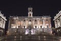 Piazza del Campidoglio, on the top of Capitoline Hill, with the faÃÂ§ade of Palazzo Senatorio, Rome, Italy Royalty Free Stock Photo