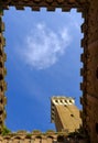 Piazza del Campo is the main square of Siena with view on Palazzo Pubblico Royalty Free Stock Photo
