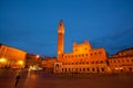 Piazza del Campo with Palazzo Pubblico Royalty Free Stock Photo