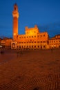 Piazza del Campo with Palazzo Pubblico Royalty Free Stock Photo