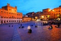 Piazza del Campo with Palazzo Pubblico, Siena Royalty Free Stock Photo