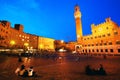 Piazza del Campo with Palazzo Pubblico, Siena Royalty Free Stock Photo