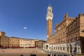 Piazza del Campo with Palazzo Pubblico and Torre del Mangia in Siena, Italy