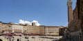 Piazza del Campo. Place where the famous Palio di Siena is held. Royalty Free Stock Photo