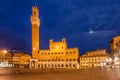 Piazza del Campo in Siena at night Royalty Free Stock Photo