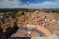 Piazza del Campo view from Torre del Mangia. Siena. Tuscany. Italy Royalty Free Stock Photo