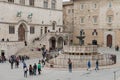 Piazza Del Comune in Assisi, a medieval and ancient city of Umbria