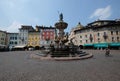 Piazza del Duomo with Neptune Fountain in Trento South Tyrol Italy Royalty Free Stock Photo