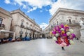 Piazza del Duomo, Ortygia island. Syracuse, Italy. Royalty Free Stock Photo