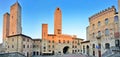 Piazza del Duomo in San Gimignano at sunset, Tuscany, Italy