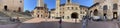 Piazza del Duomo square panorama, San Gimignano, Italy Royalty Free Stock Photo