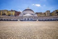 View of Piazza del Plebiscito, Naples,Italy Royalty Free Stock Photo