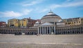 Piazza del Plebiscito, Naples, capital of Campania, Italy Royalty Free Stock Photo