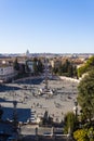 Piazza del Popolo Cityscape - Rome Royalty Free Stock Photo