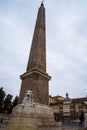 Piazza del Popolo is a large urban square in Rome Italy. The name in modern Italian literally means `People`s Square