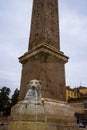 Piazza del Popolo is a large urban square in Rome Italy. The name in modern Italian literally means `People`s Square