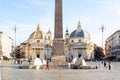 The Piazza del Popolo, looking the Trident.