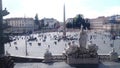 Piazza del popolo, looking west from the Pincio, Rome, Italy Royalty Free Stock Photo