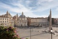 The Piazza del Popolo, looking west from the Pincio Royalty Free Stock Photo