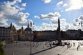 Piazza del Popolo with the Obelisco Flaminio and Basilica di Santa Maria in Montesanto and Chiesa di Santa Maria dei Miracoli in t