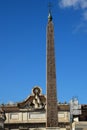 Piazza del Popolo with the Obelisco Flaminio in the city of Rome, Italy Royalty Free Stock Photo