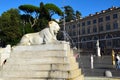 Piazza del Popolo with the Obelisco Flaminio in Rome, Italy Royalty Free Stock Photo