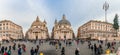 Piazza del Popolo panorama, in Rome. Royalty Free Stock Photo