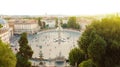 Piazza del Popolo square view at sunset in Rome, Italy Royalty Free Stock Photo