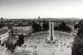 Piazza del Popolo at sunset Royalty Free Stock Photo