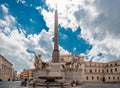 The Piazza del Quirinale with the Horse Tamers Royalty Free Stock Photo