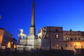 The Piazza del Quirinale with the Quirinal Palace and the Fountain of Dioscuri in Rome, Lazio, Italy Royalty Free Stock Photo
