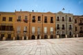 Piazza dell` Indipendenza of Cagliari, Sardinia with colorful houses Royalty Free Stock Photo