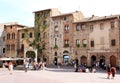 Piazza della Cisterna in San Gimignano, Italy Royalty Free Stock Photo