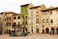 Piazza della Cisterna in San Gimignano Italy Royalty Free Stock Photo