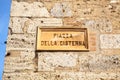 Piazza della cisterna,San Giminiano Royalty Free Stock Photo