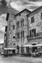 Piazza della Cisterna square in San Gimignano, Tuscany, Italy Royalty Free Stock Photo