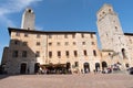 Piazza della Cisterna square, San Gimignano, Tuscany, Italy Royalty Free Stock Photo