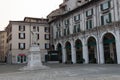 Piazza della Loggia with statue Bell`Italia in Brescia, Lombardy, Italy