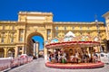 Piazza della Repubblica and Antica Giostra Toscana in Florence v Royalty Free Stock Photo